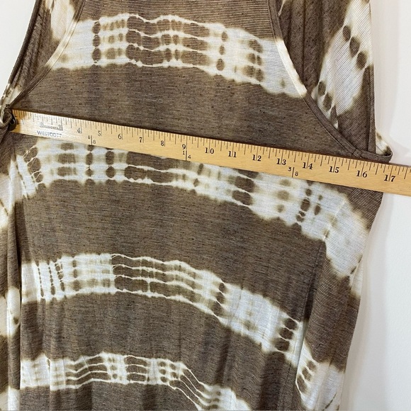 Tie-Dye Cardigan, Brown and White – Flowy and Stylish Large - Picture 9 of 10